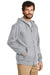 Carhartt CTK122 Mens Full Zip Hooded Sweatshirt Hoodie Heather Grey Model 3Q