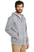 Carhartt CTK122 Mens Full Zip Hooded Sweatshirt Hoodie w/ Pockets Heather Grey Model 3Q