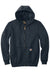 Carhartt CTK122 Mens Full Zip Hooded Sweatshirt Hoodie w/ Pockets Navy Blue Flat Front