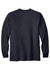 Carhartt CTK126 Mens Workwear Long Sleeve Crewneck T-Shirt w/ Pocket Navy Blue Flat Back
