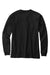 Carhartt CTK128 Mens Long Sleeve Henley T-Shirt w/ Pocket Black Flat Back