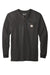 Carhartt CTK128 Mens Long Sleeve Henley T-Shirt w/ Pocket Heather Carbon Grey Flat Front