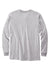 Carhartt CTK128 Mens Long Sleeve Henley T-Shirt w/ Pocket Heather Grey Flat Back