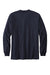 Carhartt CTK128 Mens Long Sleeve Henley T-Shirt w/ Pocket Navy Blue Flat Back