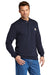 Carhartt CTK128 Mens Long Sleeve Henley T-Shirt w/ Pocket Navy Blue Model 3Q