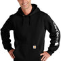 Carhartt Mens Hooded Sweatshirt Hoodie w/ Pouch Pocket - Black
