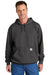 Carhartt CTK288 Mens Hooded Sweatshirt Hoodie w/ Pouch Pocket Heather Carbon Grey Model Front