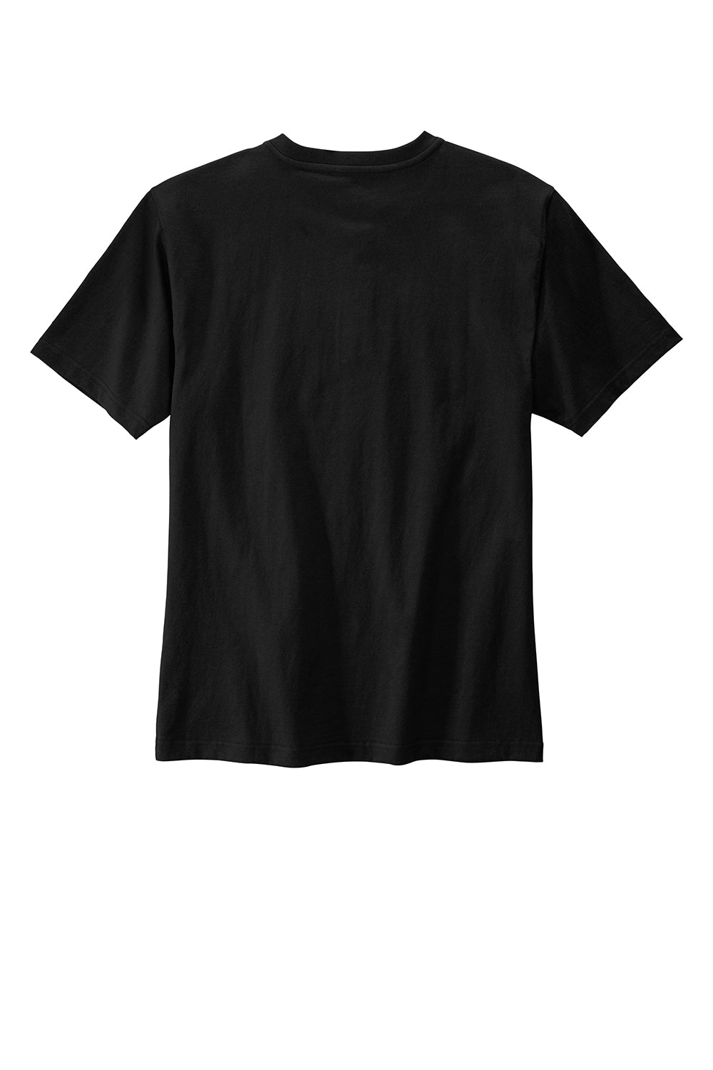 Carhartt CTK84 Mens Short Sleeve Henley T-Shirt w/ Pocket Black Flat Back