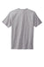 Carhartt CTK84 Mens Short Sleeve Henley T-Shirt w/ Pocket Heather Grey Flat Back