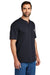 Carhartt CTK84 Mens Short Sleeve Henley T-Shirt w/ Pocket Navy Blue Model 3Q