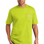 Carhartt Mens Workwear Short Sleeve Crewneck T-Shirt w/ Pocket - Brite Lime Green