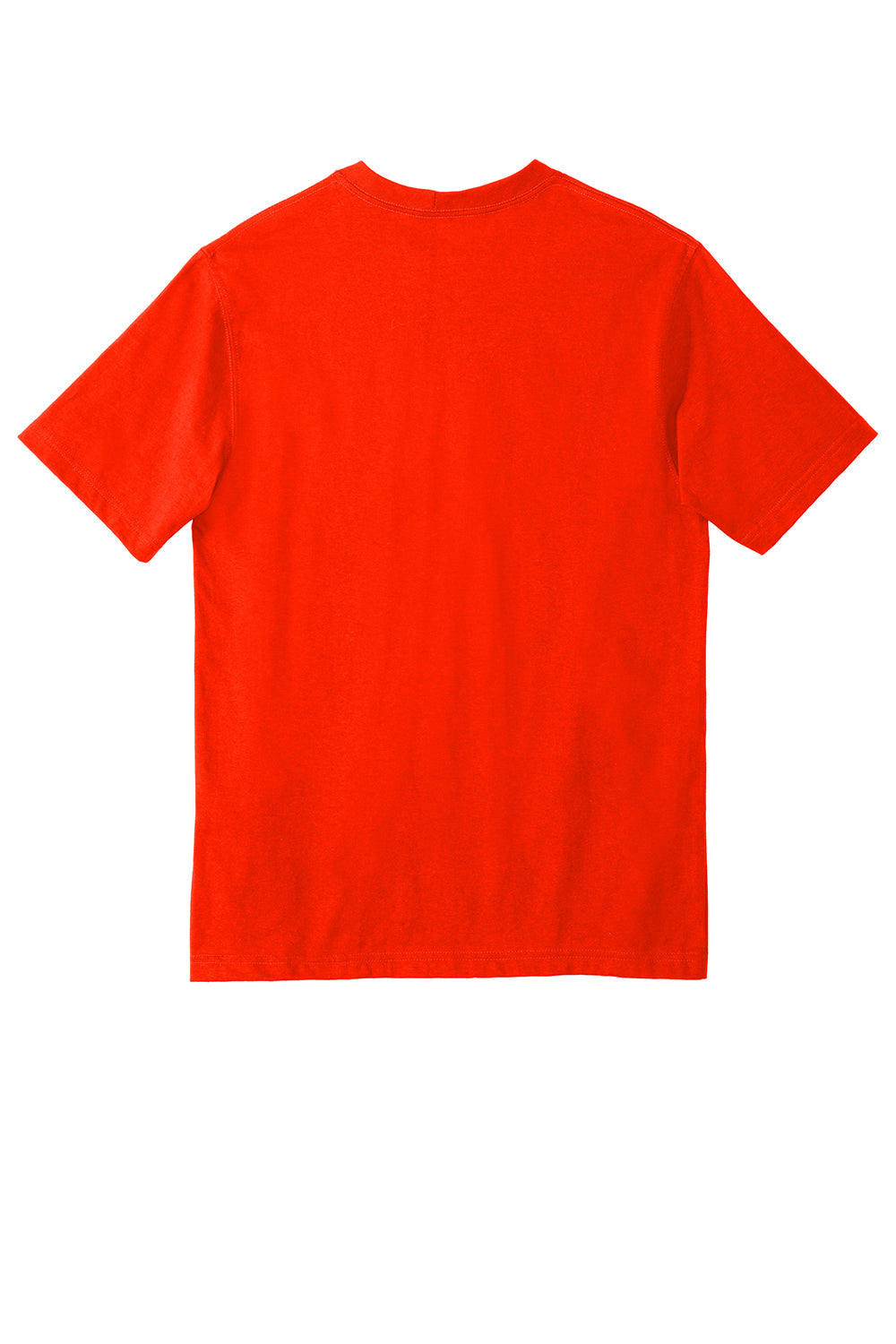 Carhartt CTK87/CTTK87 Mens Workwear Short Sleeve Crewneck T-Shirt w/ Pocket Brite Orange Flat Back