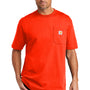 Carhartt Mens Workwear Short Sleeve Crewneck T-Shirt w/ Pocket - Brite Orange