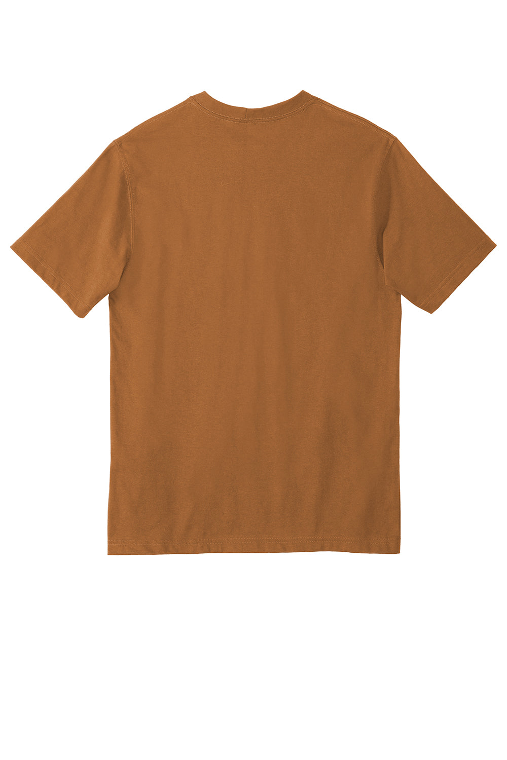 Carhartt CTK87/CTTK87 Mens Workwear Short Sleeve Crewneck T-Shirt w/ Pocket Carhartt Brown Flat Back