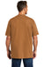 Carhartt CTK87/CTTK87 Mens Workwear Short Sleeve Crewneck T-Shirt w/ Pocket Carhartt Brown Model Back