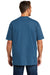 Carhartt CTK87/CTTK87 Mens Workwear Short Sleeve Crewneck T-Shirt w/ Pocket Lakeshore Blue Model Back