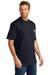 Carhartt CTK87/CTTK87 Mens Workwear Short Sleeve Crewneck T-Shirt w/ Pocket Navy Blue Model 3Q