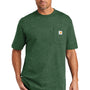 Carhartt Mens Workwear Short Sleeve Crewneck T-Shirt w/ Pocket - Heather North Woods Green