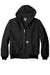 Carhartt CTSJ140/CTTSJ140/CT106677/CTT106677 Mens Wind & Water Resistant Duck Cloth Full Zip Hooded Work Jacket Black Flat Front