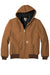 Carhartt CTSJ140/CTTSJ140 Mens Wind & Water Resistant Duck Cloth Full Zip Hooded Work Jacket Carhartt Brown Flat Front