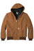 Carhartt CTSJ140/CTTSJ140/CT106677/CTT106677 Mens Wind & Water Resistant Duck Cloth Full Zip Hooded Work Jacket Carhartt Brown Flat Front