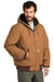 Carhartt CTSJ140/CTTSJ140 Mens Wind & Water Resistant Duck Cloth Full Zip Hooded Work Jacket Carhartt Brown Model 3Q