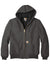 Carhartt CTSJ140/CTTSJ140 Mens Wind & Water Resistant Duck Cloth Full Zip Hooded Work Jacket Gravel Grey Flat Front