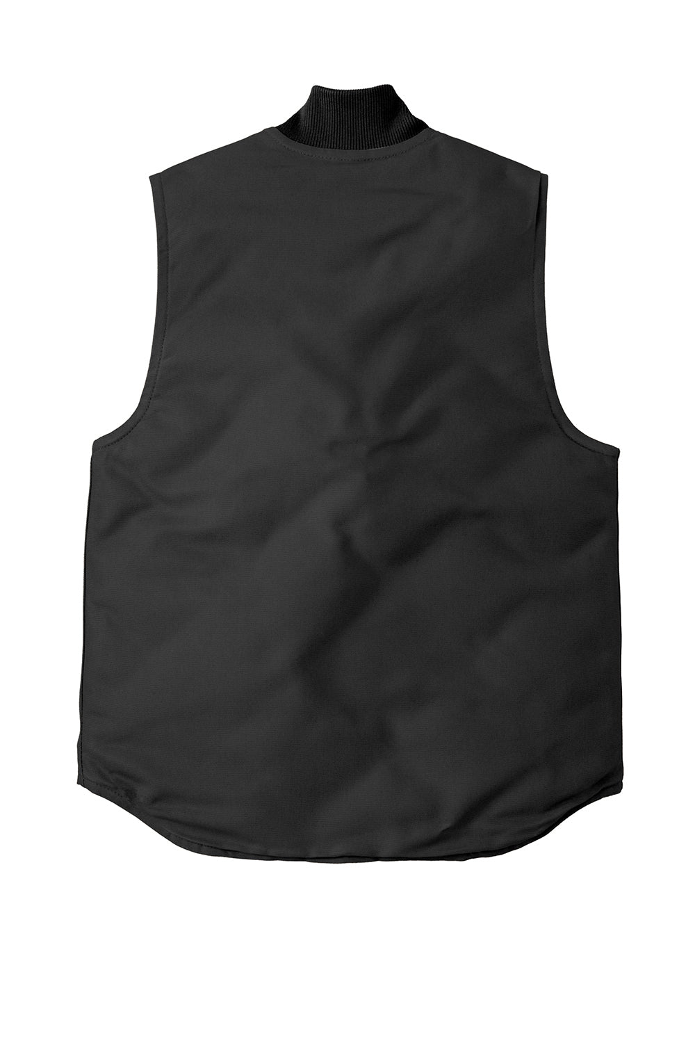 Carhartt CTV01 Mens Wind & Water Resistant Duck Cloth Full Zip Vest Black Flat Back