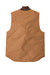 Carhartt CTV01 Mens Wind & Water Resistant Duck Cloth Full Zip Vest Carhartt Brown Flat Back