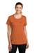 Nike CU7599 Womens Legend Dri-Fit Moisture Wicking Short Sleeve Crewneck T-Shirt Desert Orange Model Front