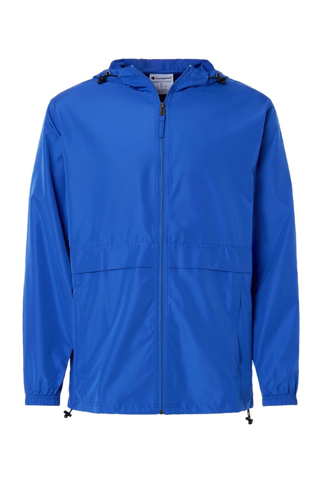 Champion CO125 Mens Wind & Water Resistant Full Zip Hooded Anorak Jacket Royal Blue Flat Front