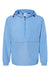 Champion CO200 Mens Packable Wind & Water Resistant Anorak 1/4 Zip Hooded Jacket Light Blue Flat Front
