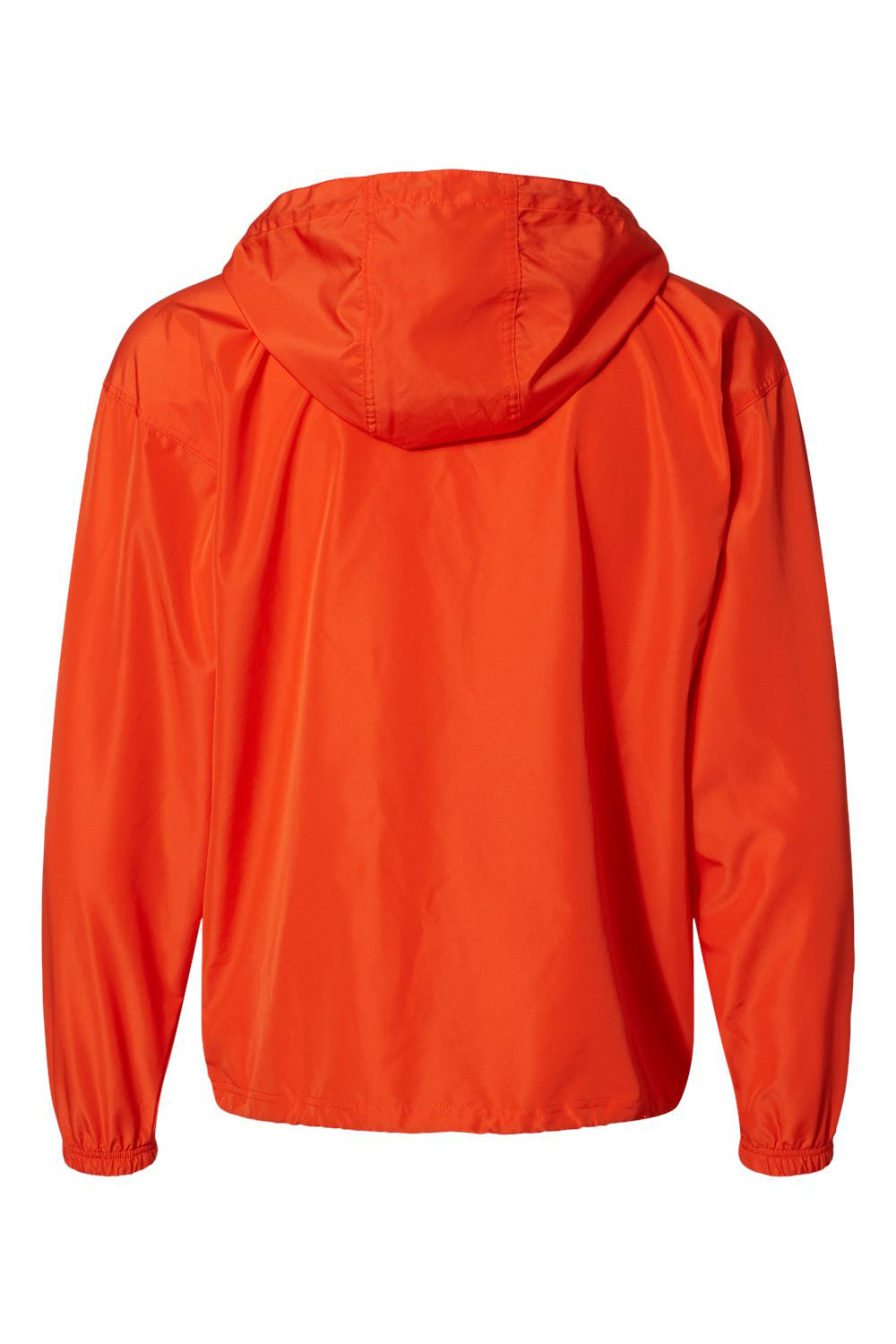 Champion CO200 Mens Packable Wind & Water Resistant Anorak 1/4 Zip Hooded Jacket Orange Flat Back