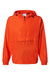 Champion CO200 Mens Packable Wind & Water Resistant Anorak 1/4 Zip Hooded Jacket Orange Flat Front
