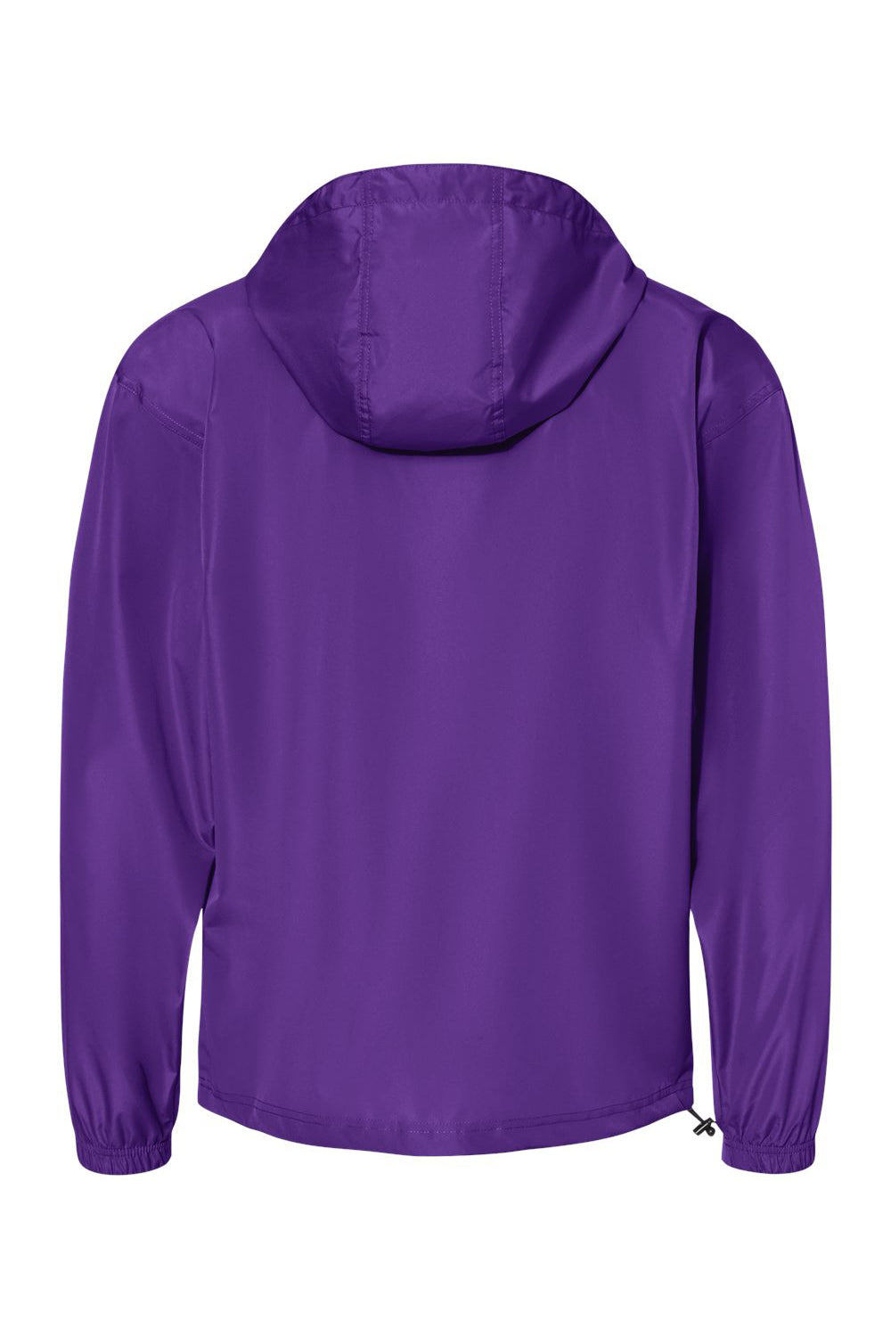 Champion CO200 Mens Packable Wind & Water Resistant Anorak 1/4 Zip Hooded Jacket Ravens Purple Flat Back
