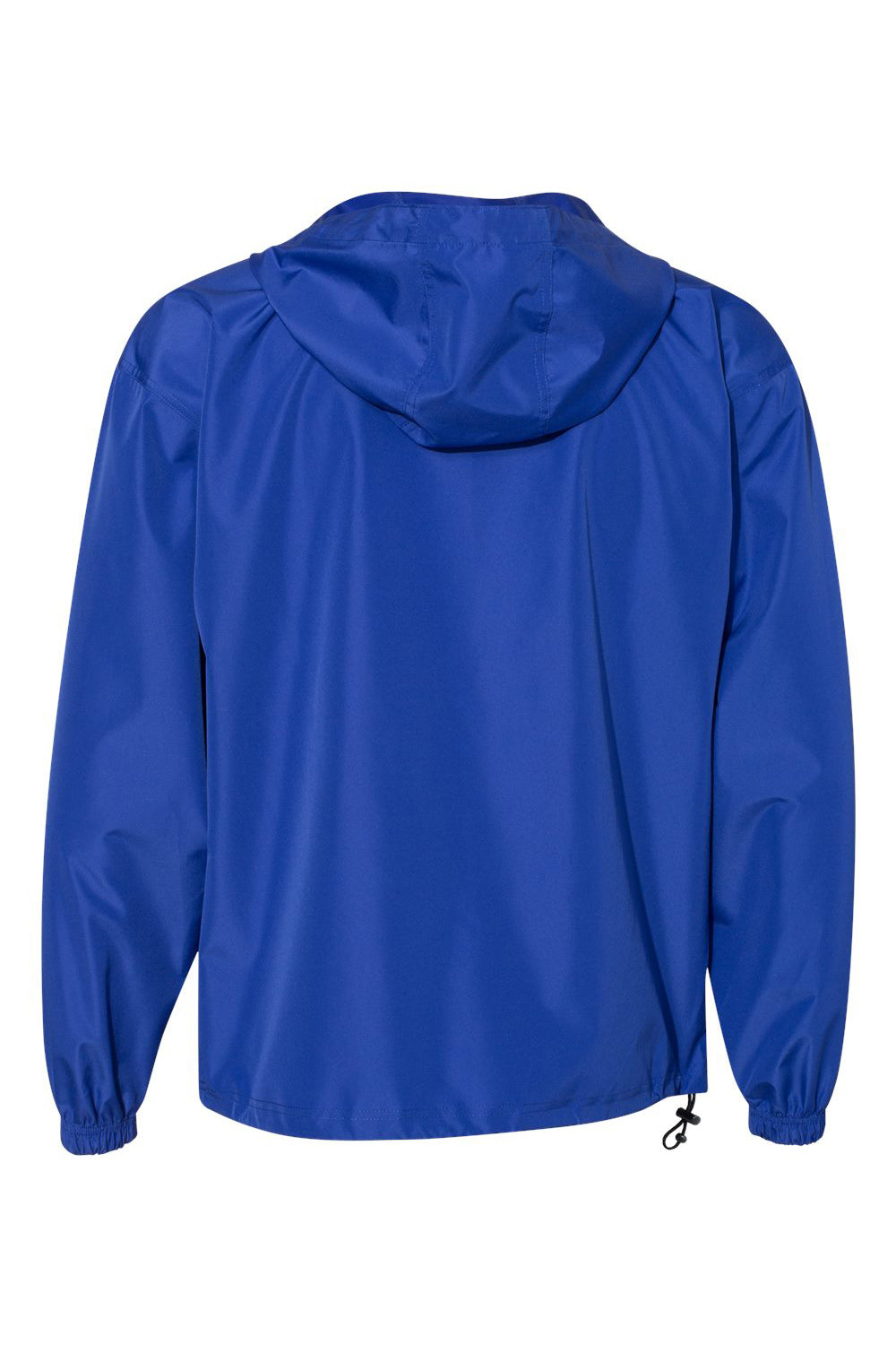 Champion CO200 Mens Packable Wind & Water Resistant Anorak 1/4 Zip Hooded Jacket Athletic Royal Blue Flat Back