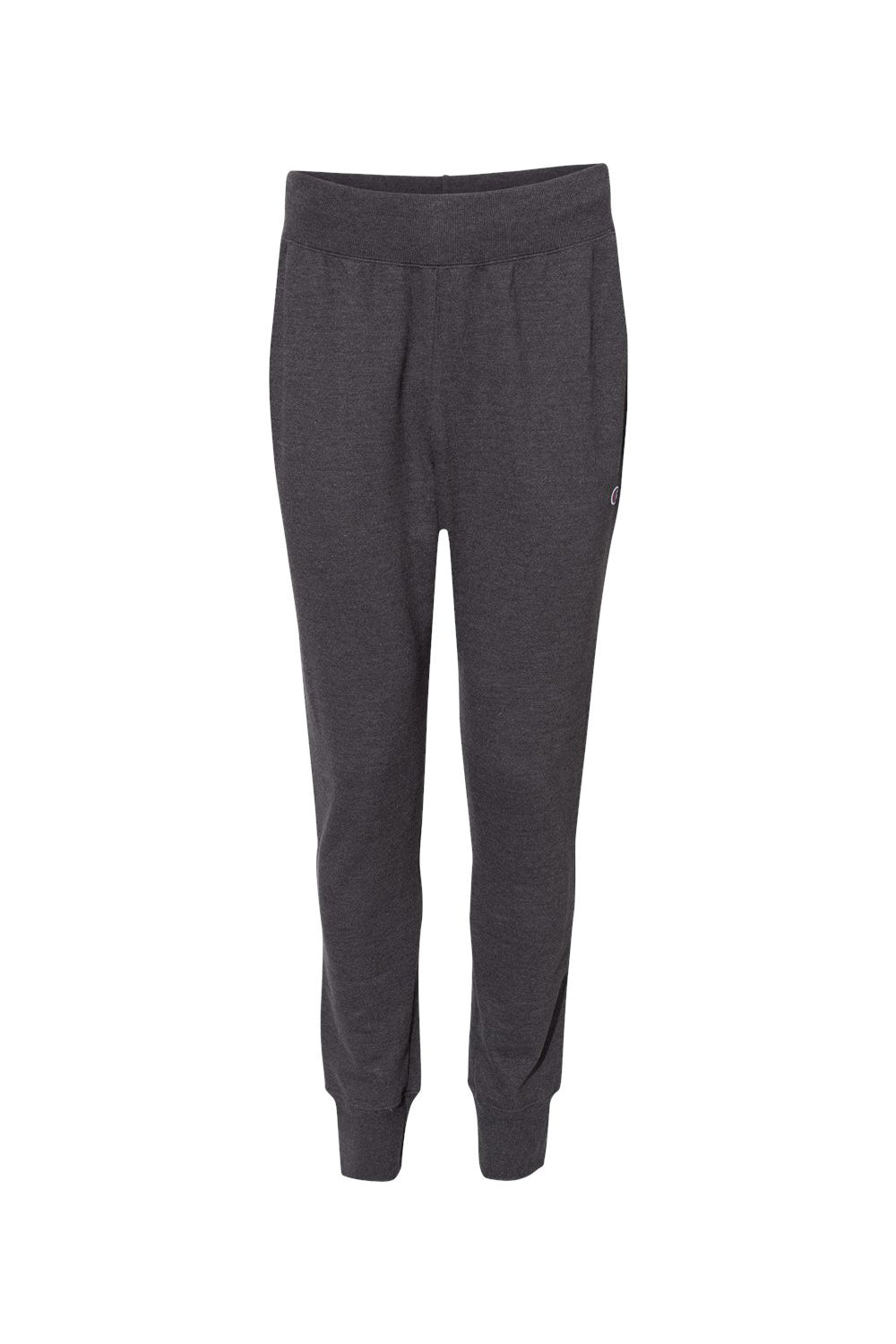 Champion RW25 Mens Reverse Weave Fleece Jogger Sweatpants w/ Pockets Heather Charcoal Grey Flat Front