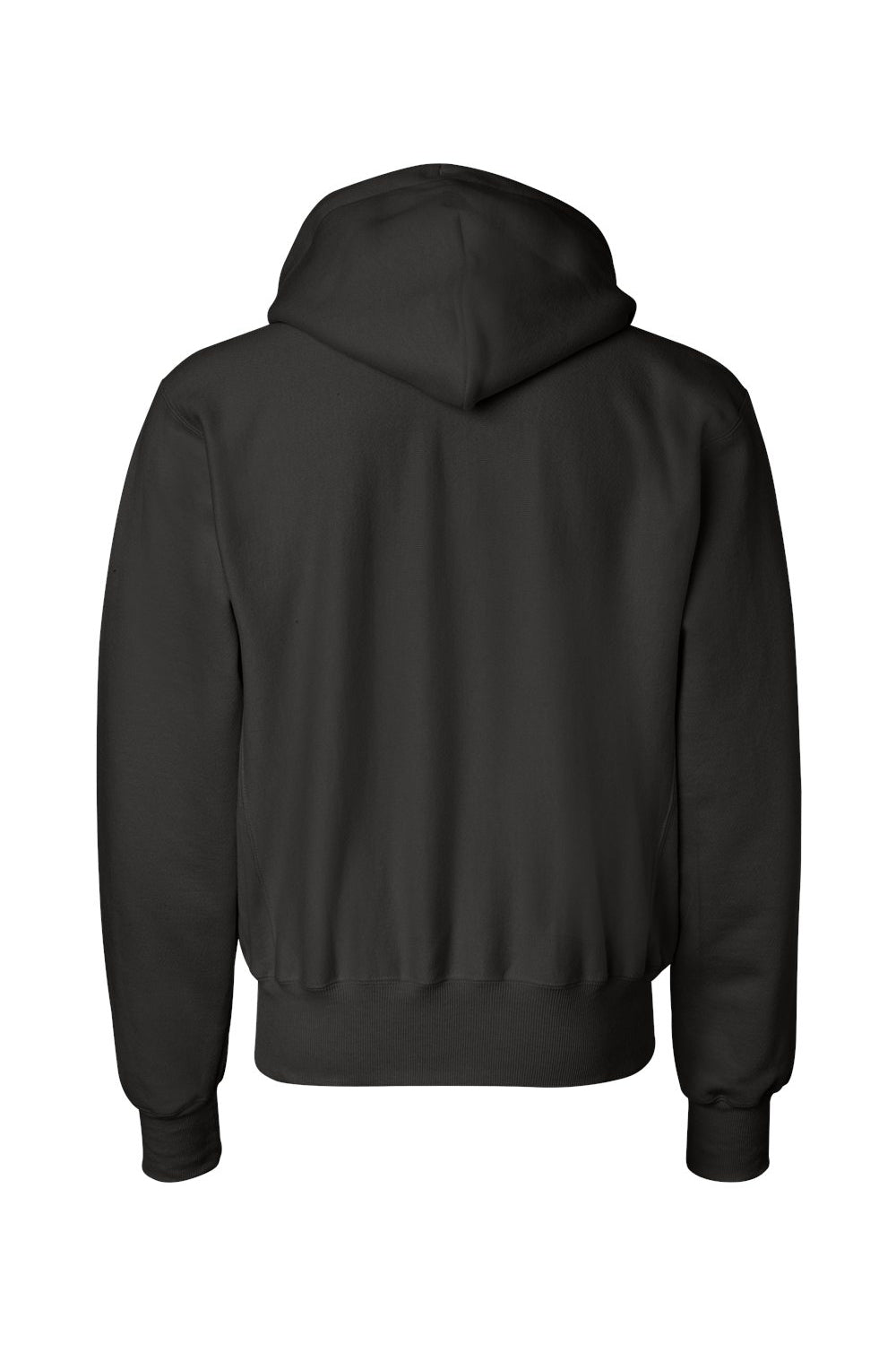 Champion S101/S1051 Mens Shrink Resistant Hooded Sweatshirt Hoodie w/ Pouch Pocket Black Flat Back