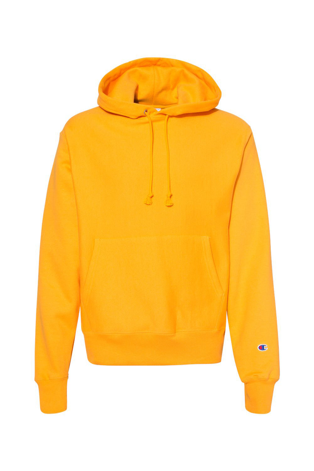 Champion S101/S1051 Mens Shrink Resistant Hooded Sweatshirt Hoodie w/ Pouch Pocket Gold Flat Front