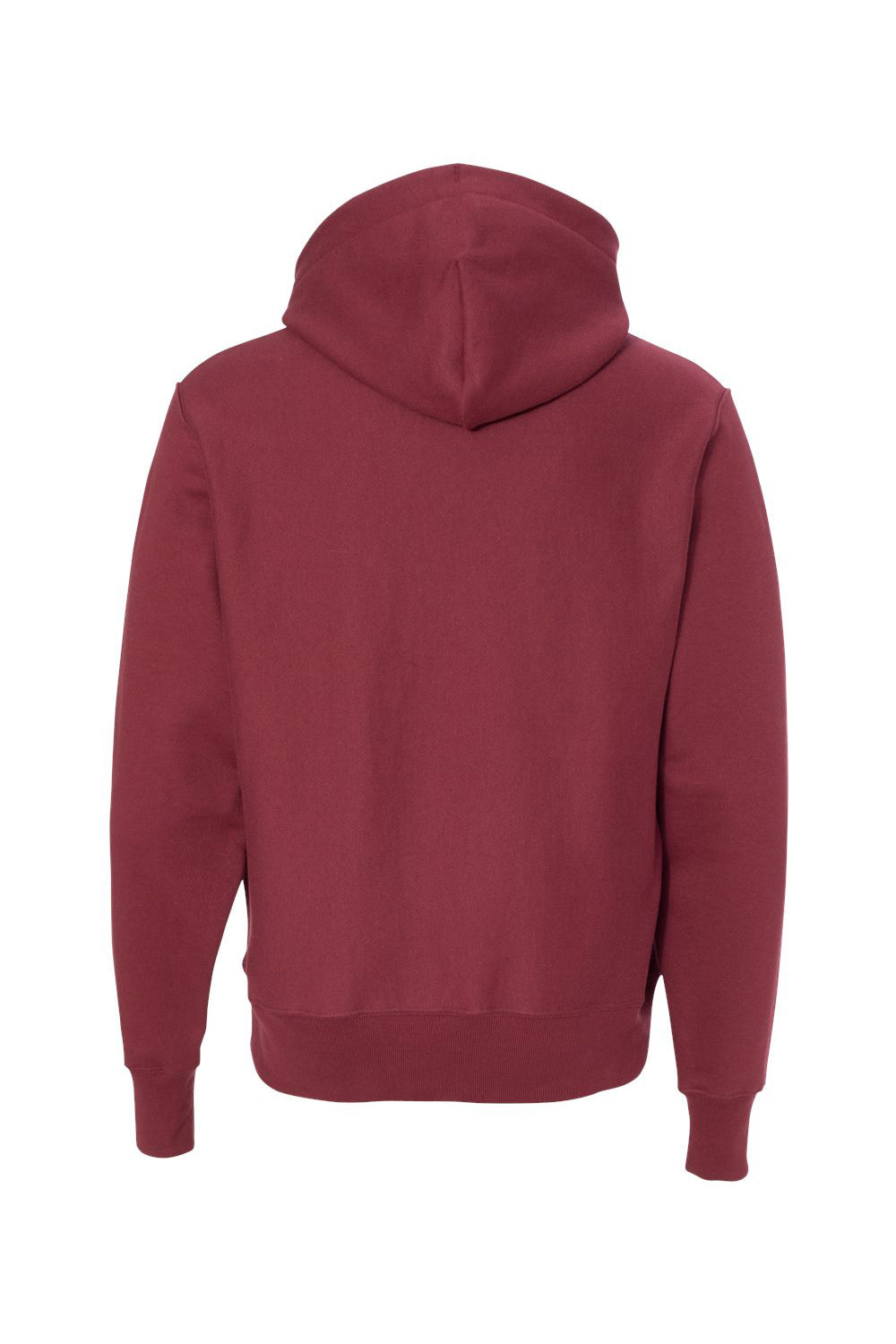Champion S101/S1051 Mens Shrink Resistant Hooded Sweatshirt Hoodie w/ Pouch Pocket Cardinal Red Flat Back