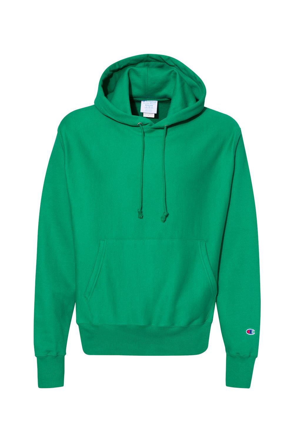Champion S101/S1051 Mens Shrink Resistant Hooded Sweatshirt Hoodie w/ Pouch Pocket Kelly Green Flat Front