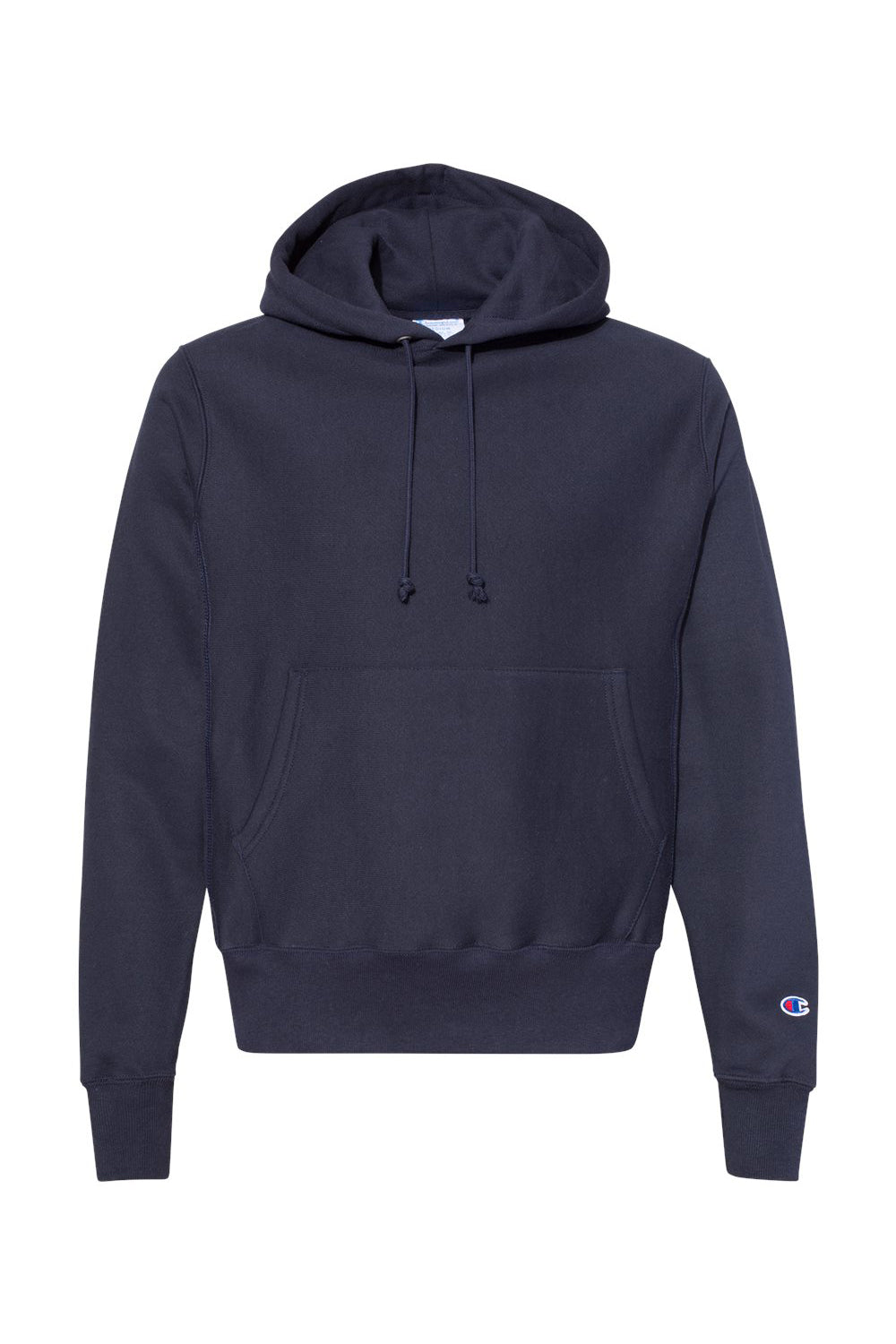 Champion S101/S1051 Mens Shrink Resistant Hooded Sweatshirt Hoodie w/ Pouch Pocket Navy Blue Flat Front