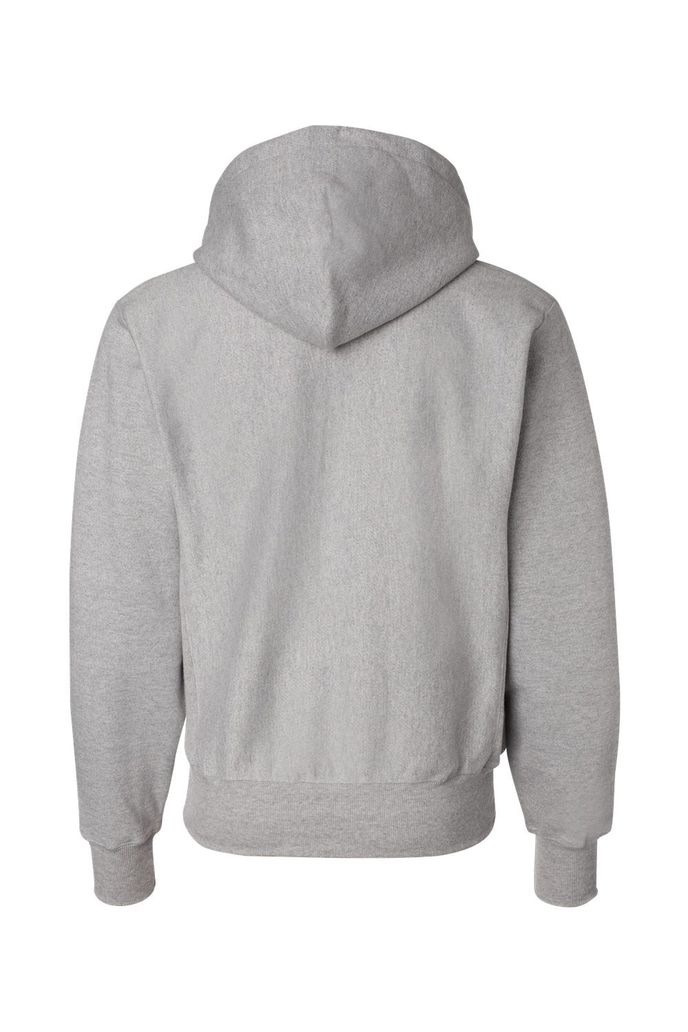 Champion S101/S1051 Mens Shrink Resistant Hooded Sweatshirt Hoodie w/ Pouch Pocket Oxford Grey Flat Back