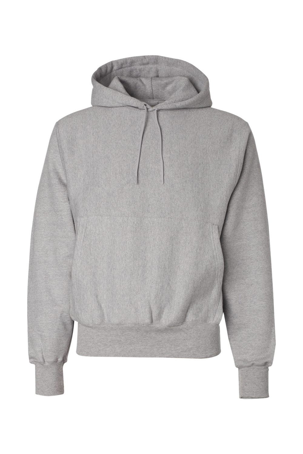 Champion S101/S1051 Mens Shrink Resistant Hooded Sweatshirt Hoodie w/ Pouch Pocket Oxford Grey Flat Front