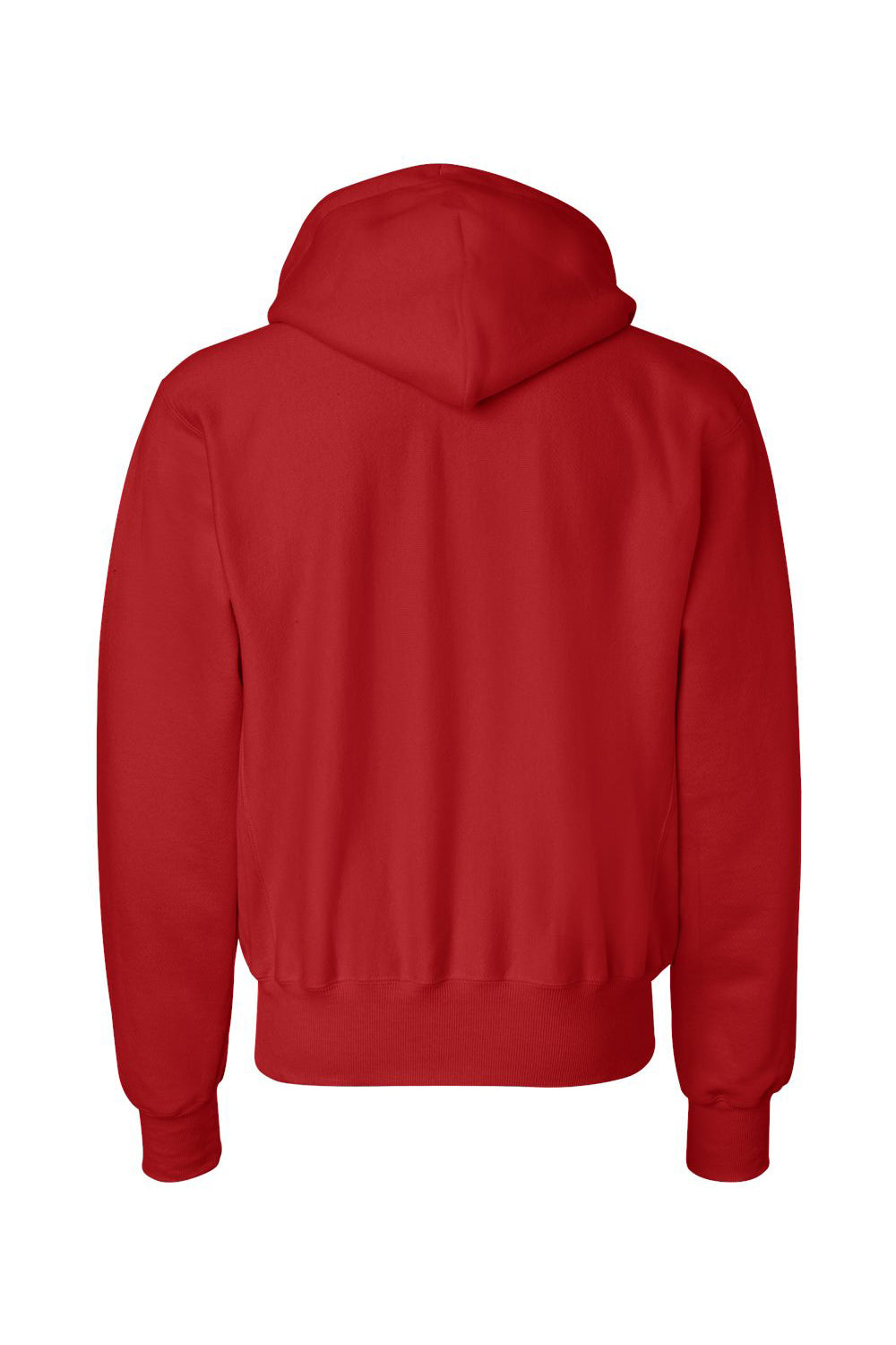 Champion S101/S1051 Mens Shrink Resistant Hooded Sweatshirt Hoodie w/ Pouch Pocket Scarlet Red Flat Back