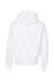 Champion S101/S1051 Mens Shrink Resistant Hooded Sweatshirt Hoodie w/ Pouch Pocket White Flat Back