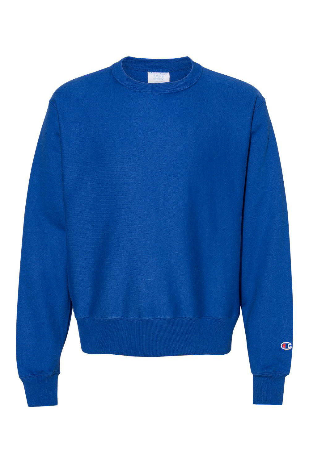 Champion S149/S1049 Mens Shrink Resistant Crewneck Sweatshirt Athletic Royal Blue Flat Front