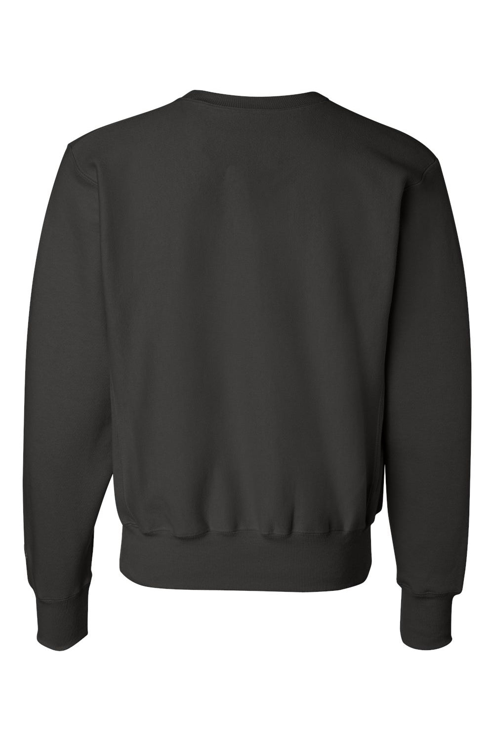 Champion S149/S1049 Mens Shrink Resistant Crewneck Sweatshirt Black Flat Back
