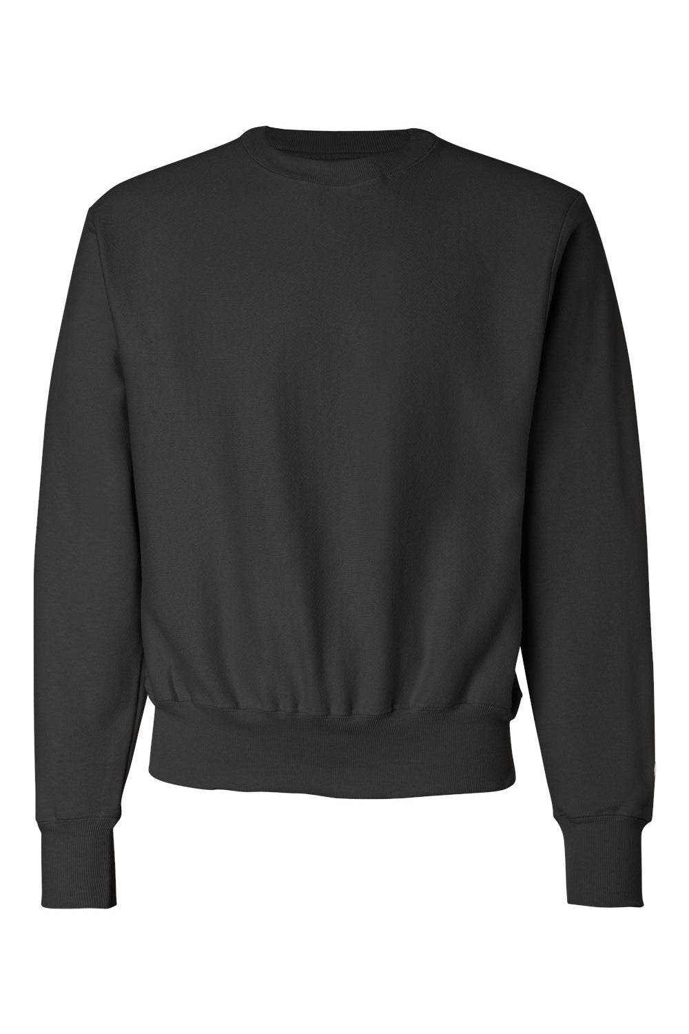 Champion S149/S1049 Mens Shrink Resistant Crewneck Sweatshirt Black Flat Front