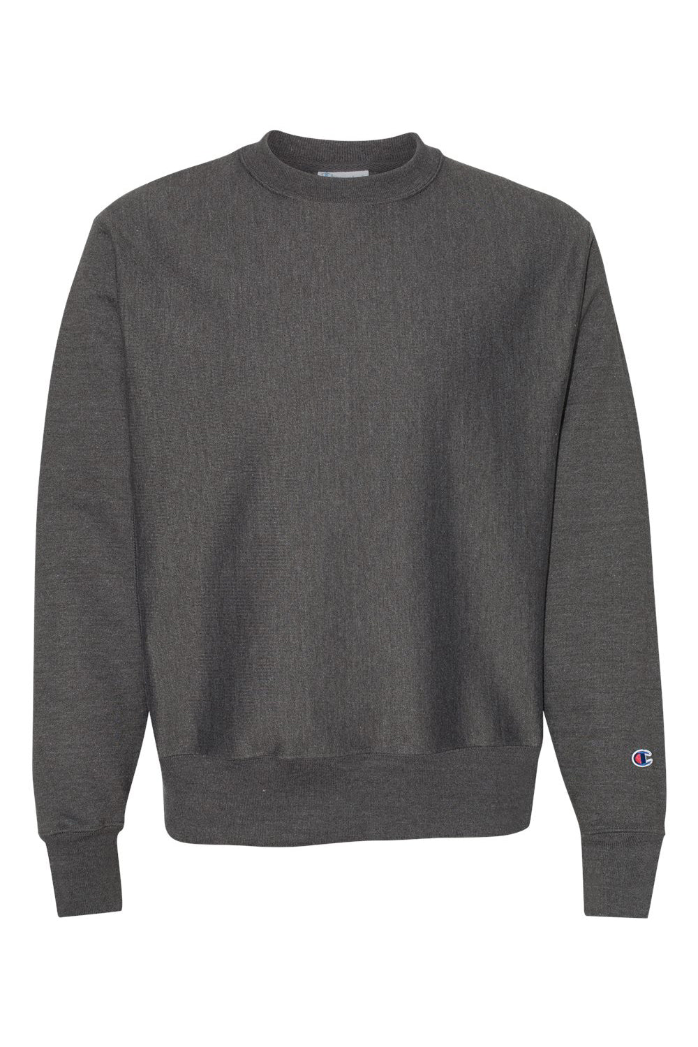 Champion S149/S1049 Mens Shrink Resistant Crewneck Sweatshirt Heather Charcoal Grey Flat Front